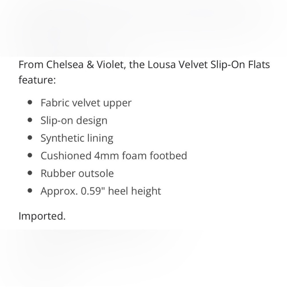CHELSEA & VIOLET EUC Slip On Loafer in Blue Velvet Women Size 8 - Picture 9 of 10